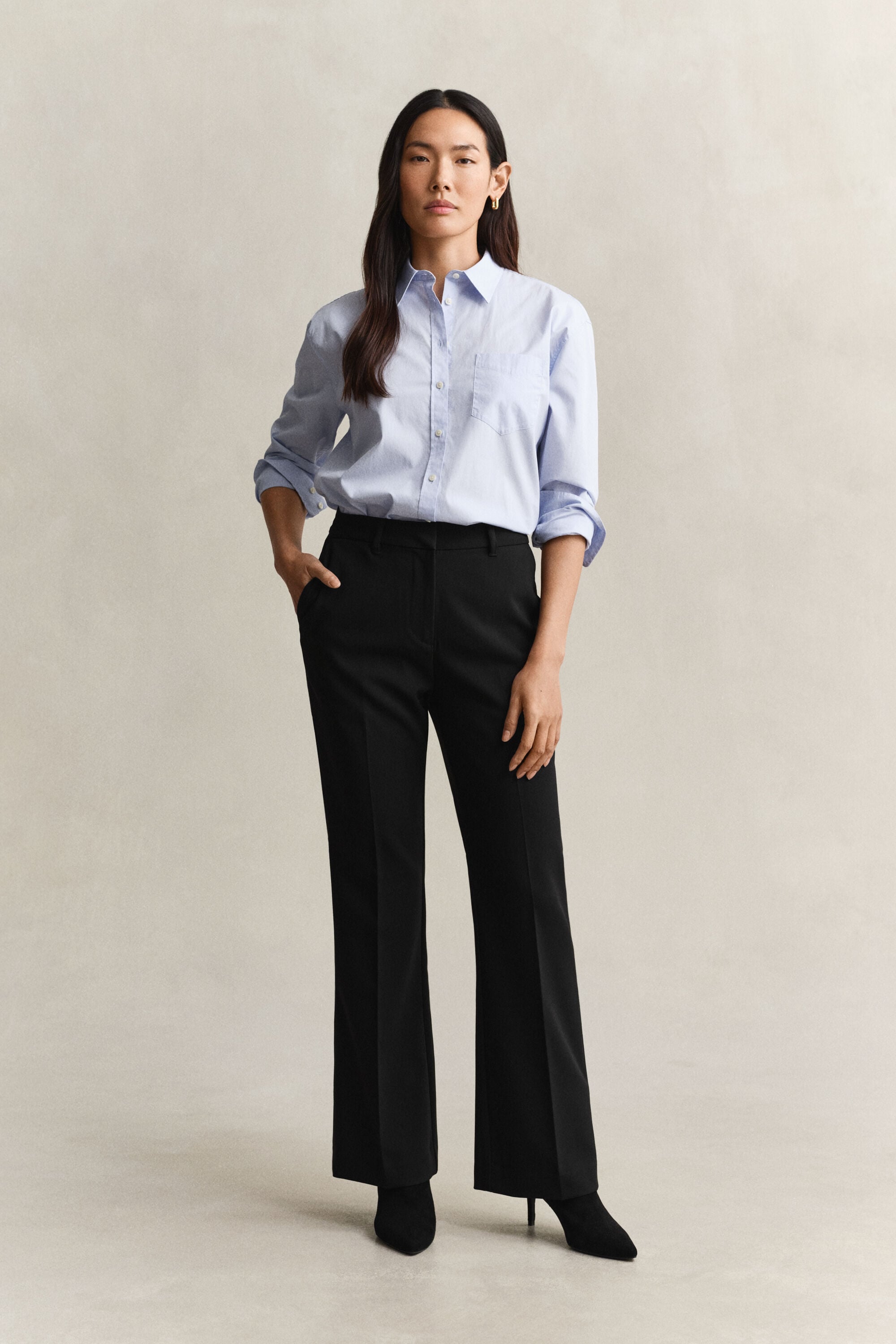 Slim Flared Slacks