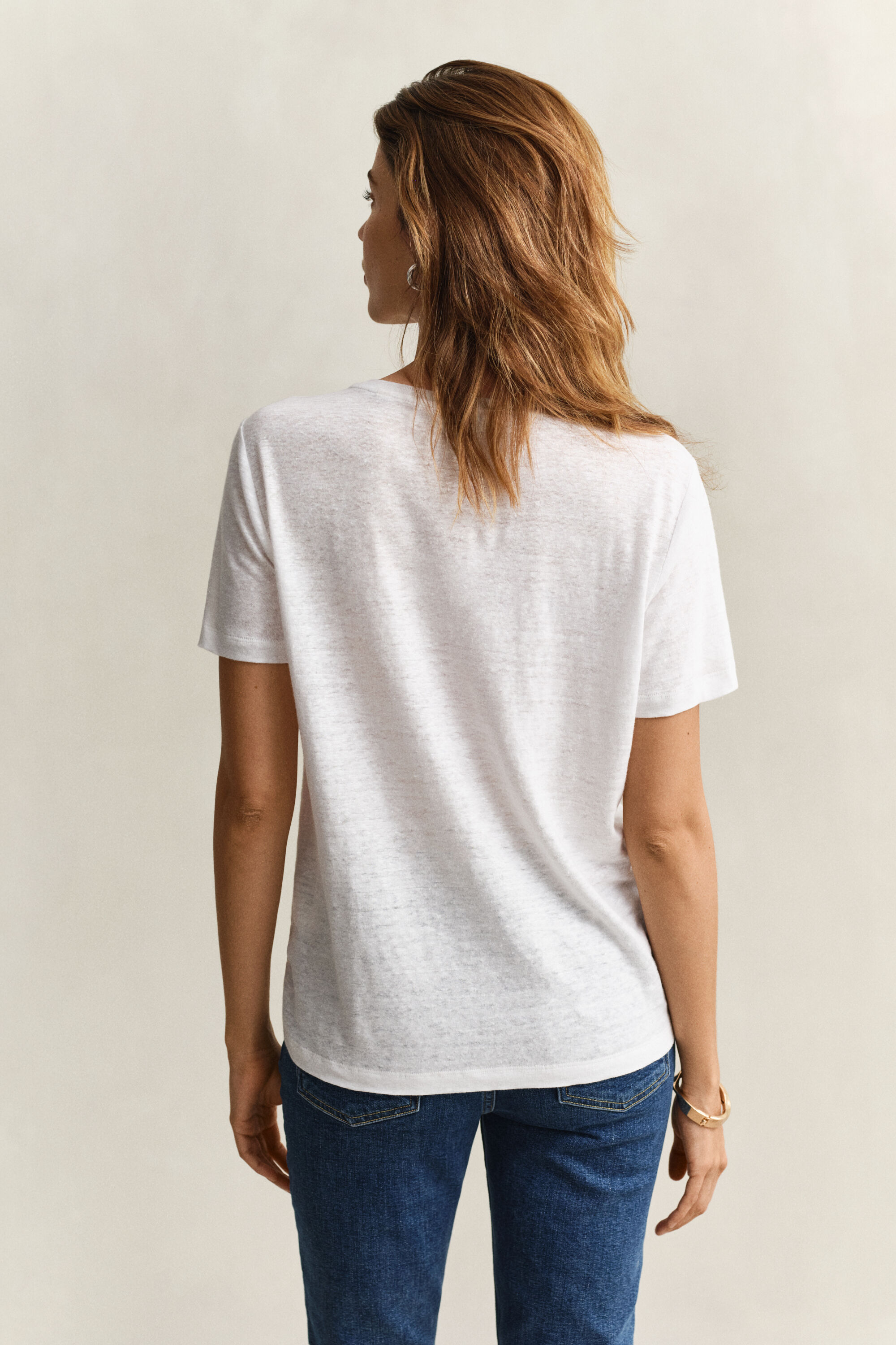 Linen V-Neck T-Shirt