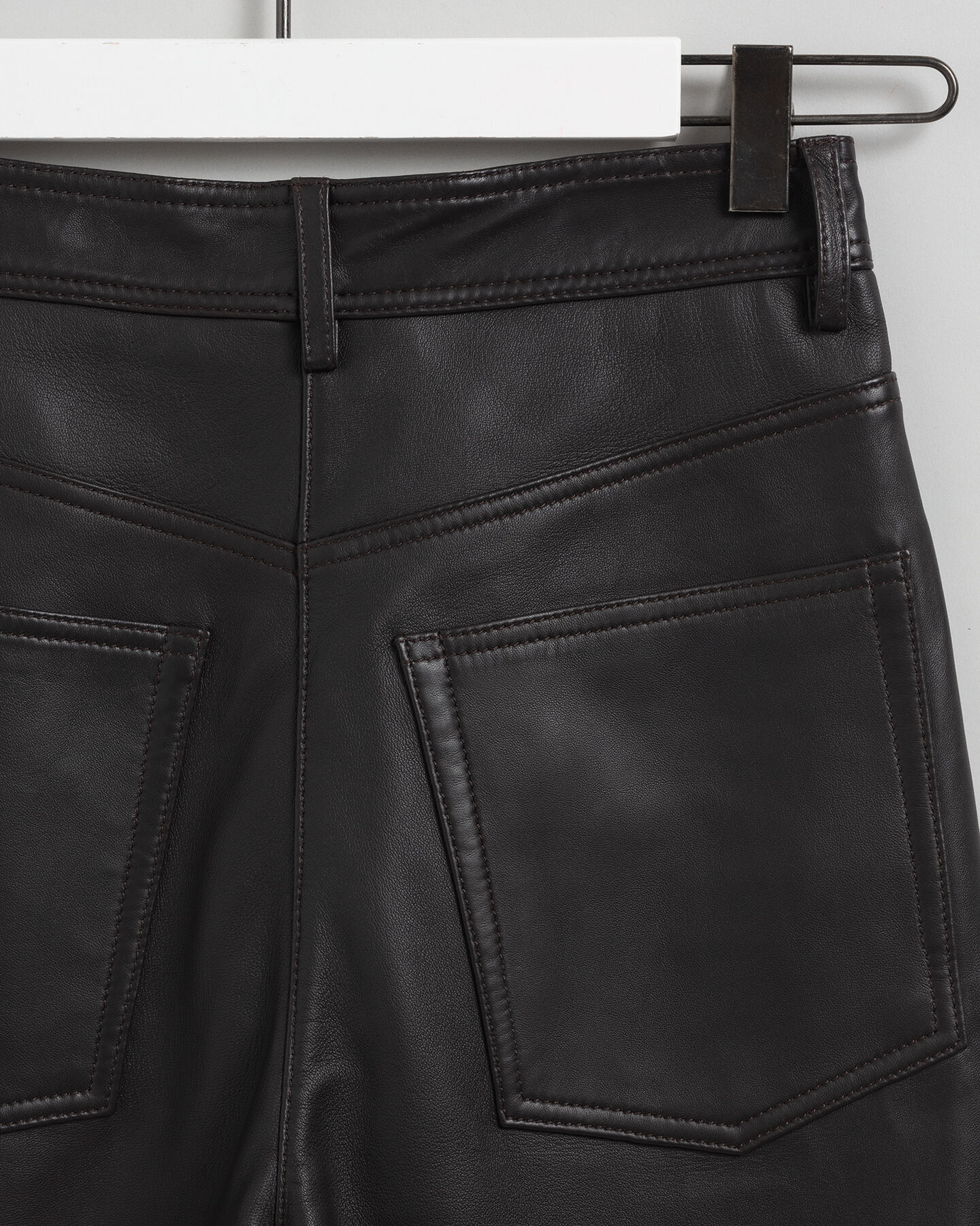 High-Waisted Cropped Leather Pants
