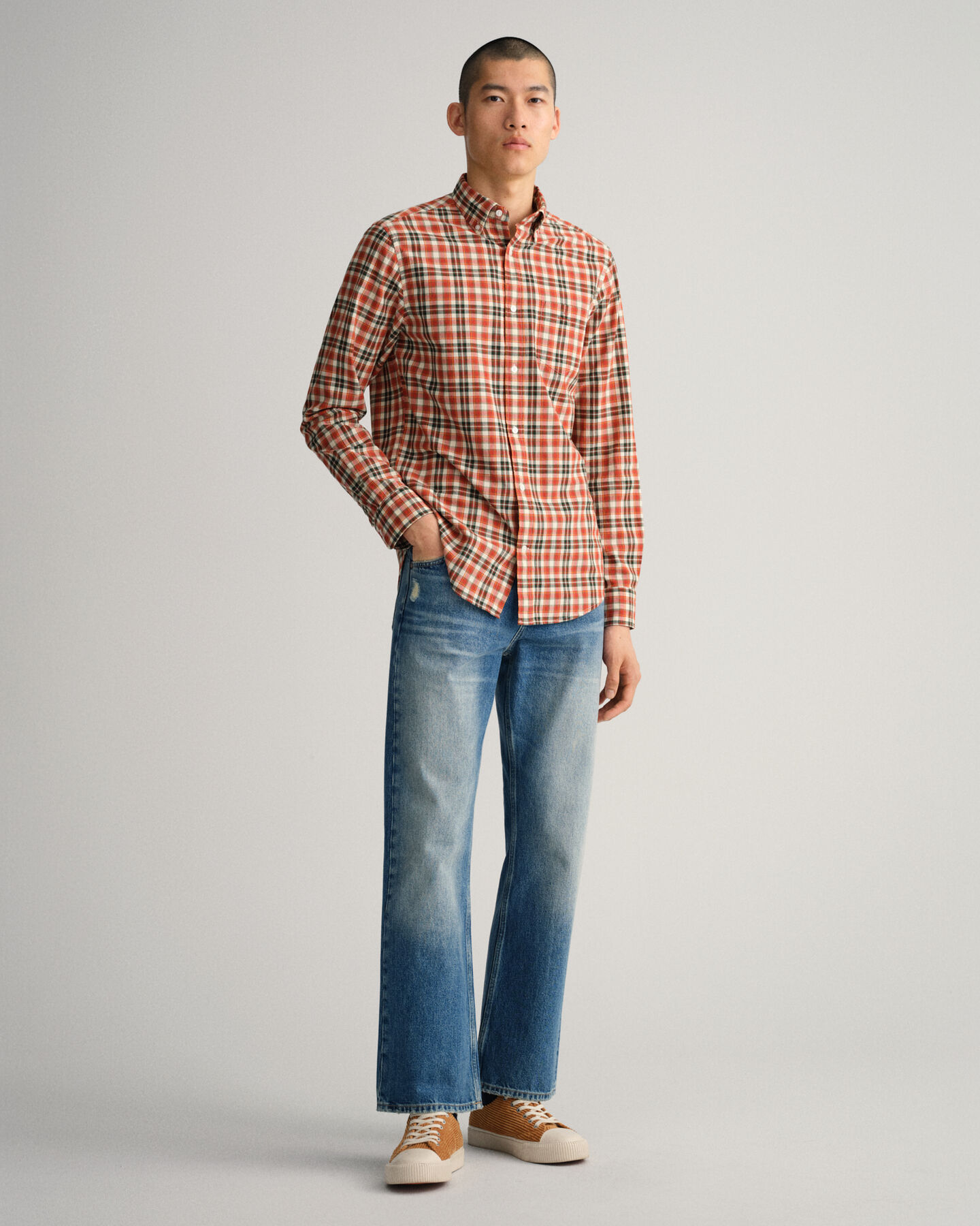 Regular Fit Broadcloth Tartan Shirt