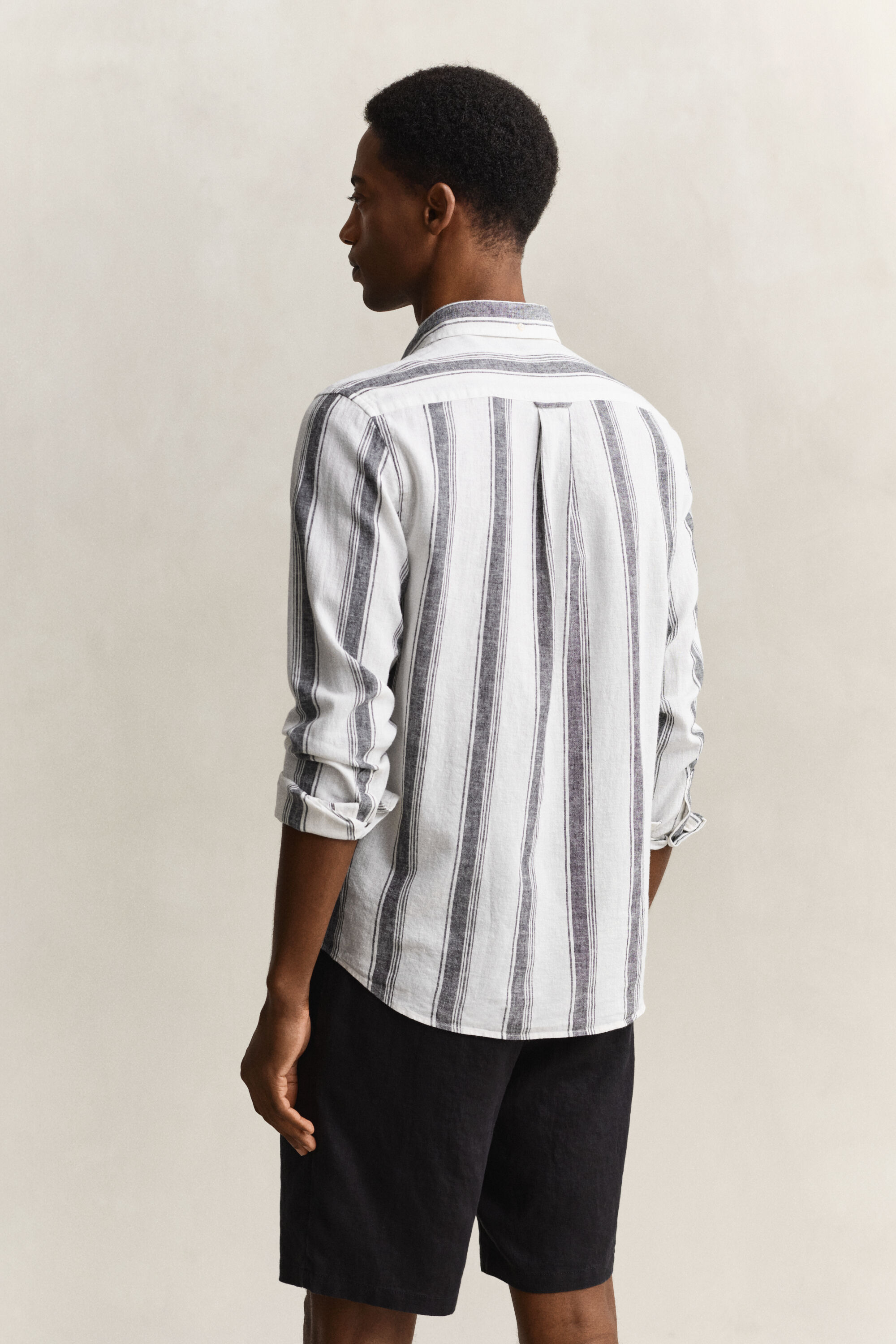 Striped Linen Blend Shirt