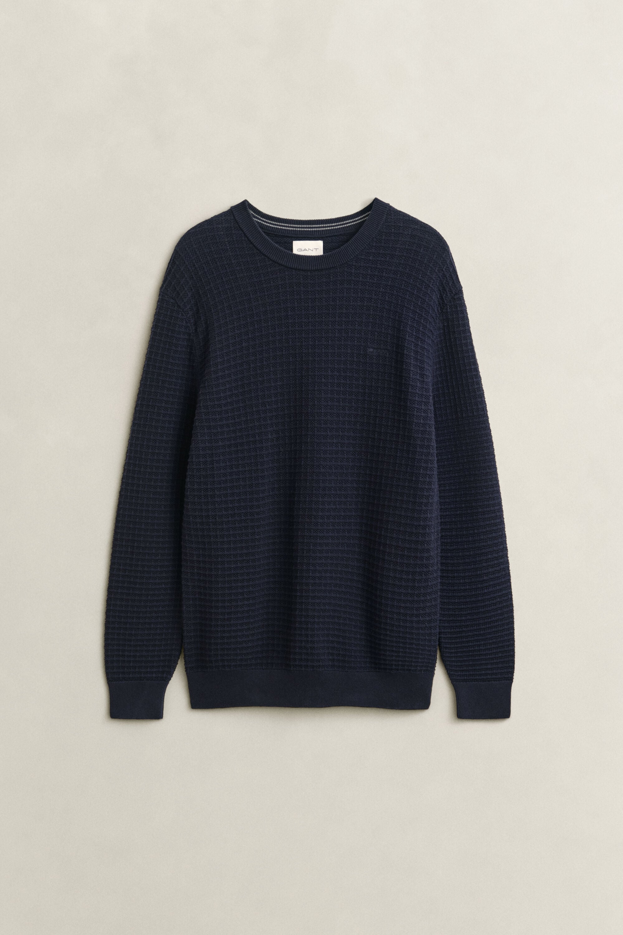 Textured Crew Neck Sweater