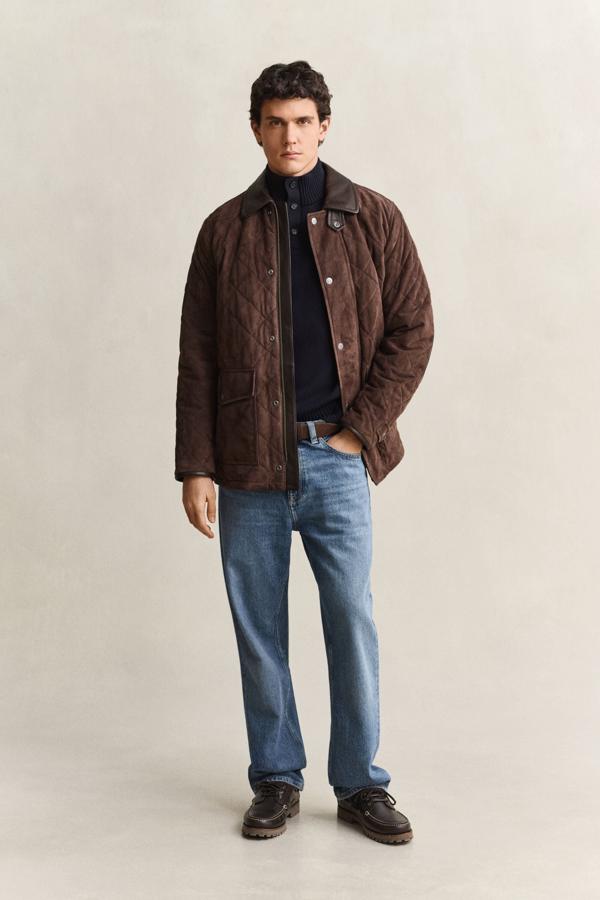 Supima Cotton Buttoned Neck Sweater
