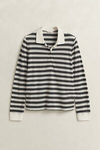 Striped Long Sleeve Polo Shirt