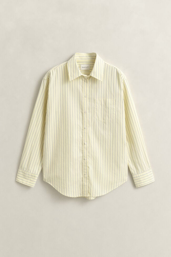 Relaxed Fit Striped Poplin Shirt