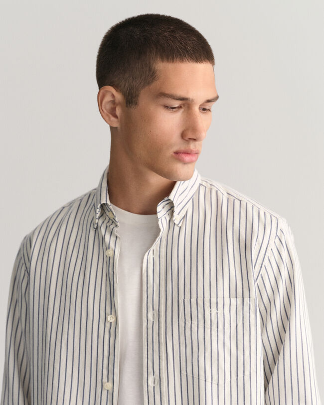 Regular Fit Striped Archive Oxford Shirt