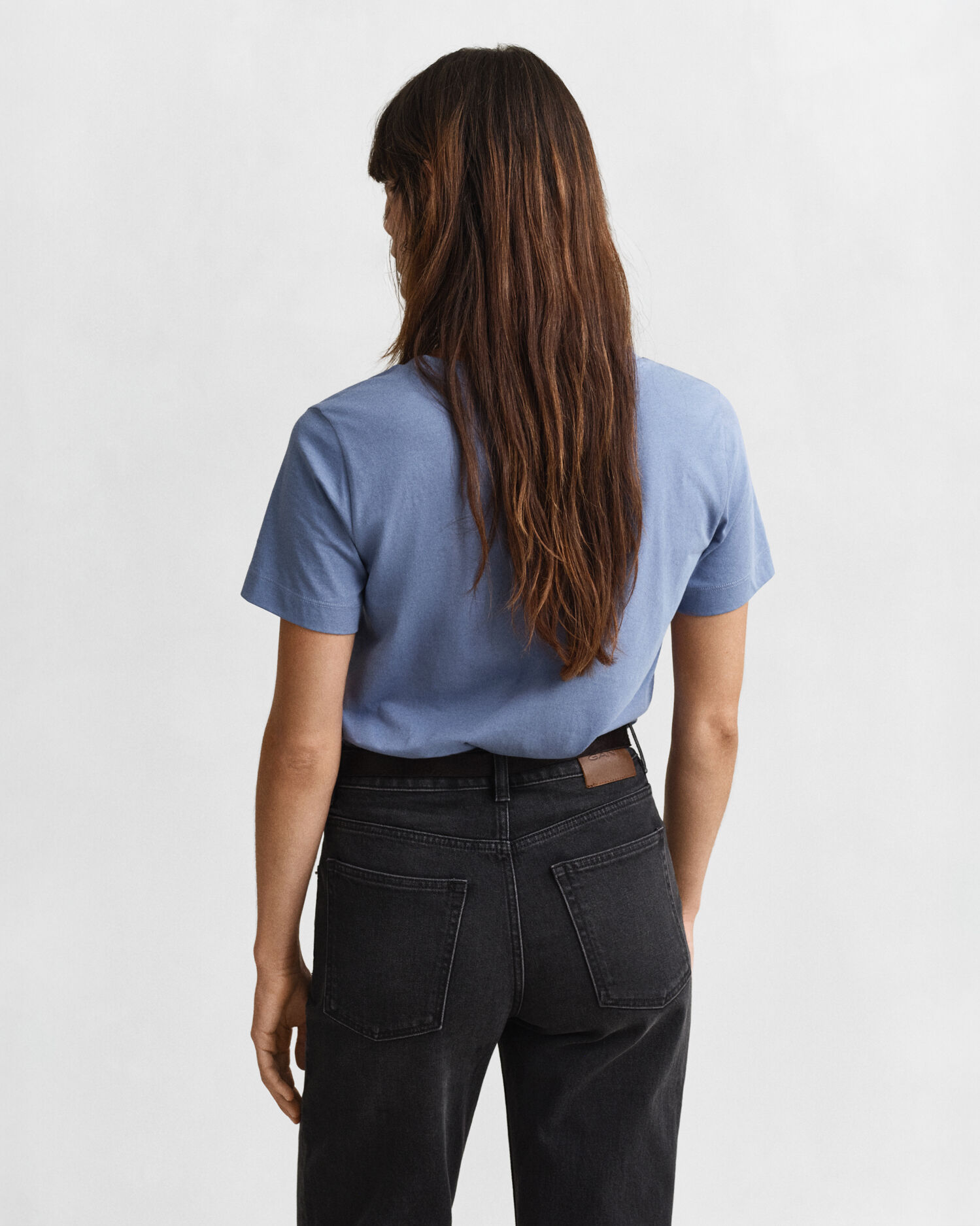 Shield V-Neck T-Shirt — FADED DENIM
