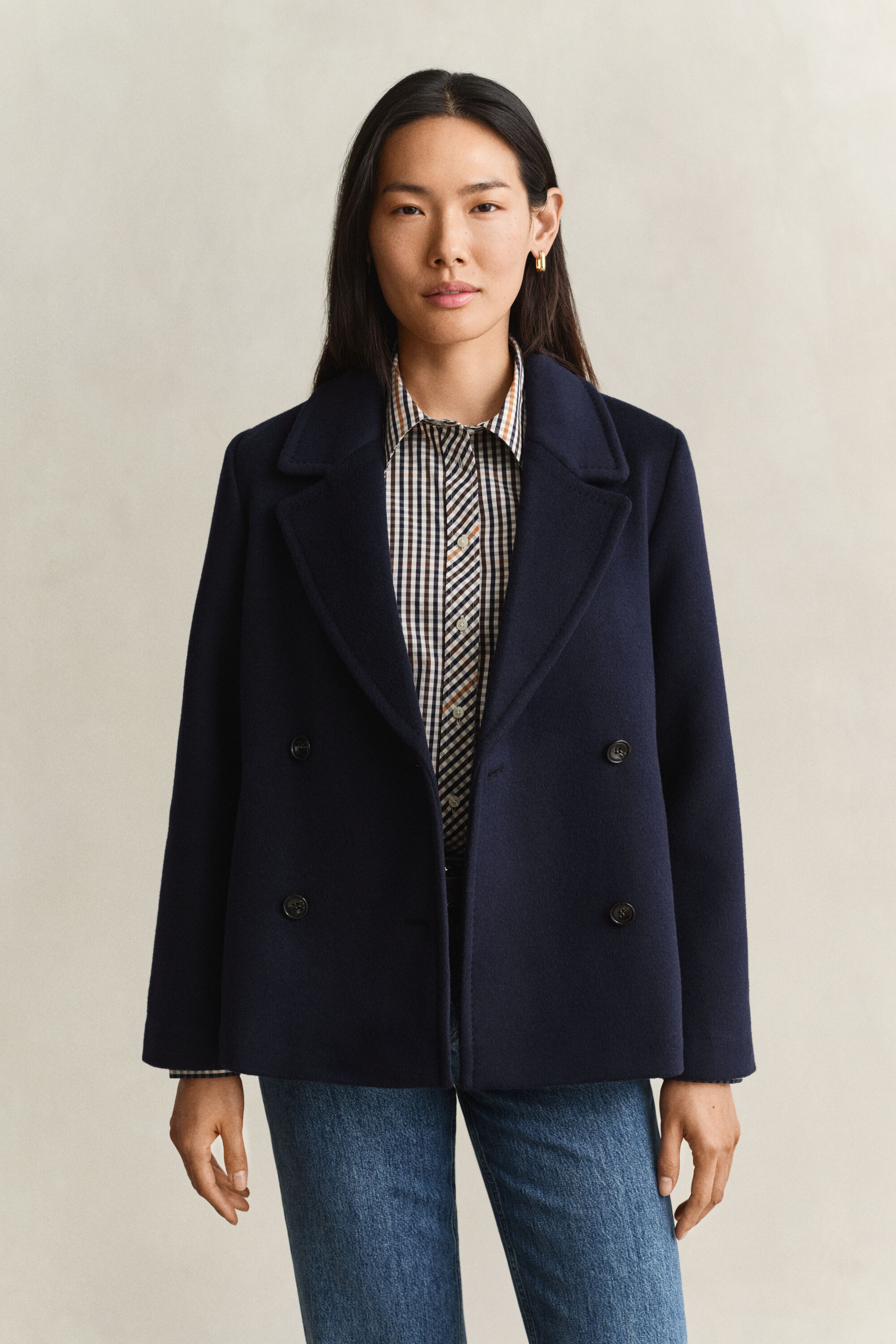 Wool Blend Peacoat