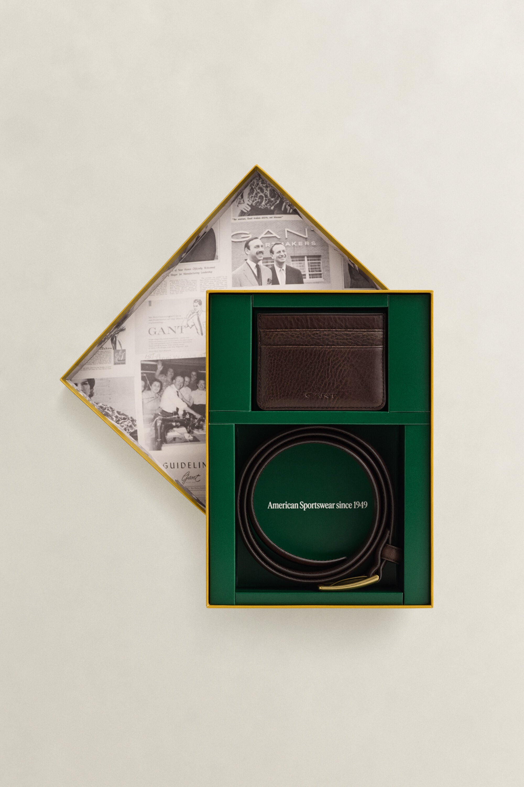 Leather Belt & Card Holder Gift Set