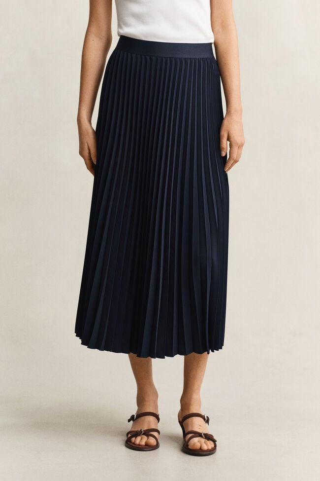Pleated Midi Skirt