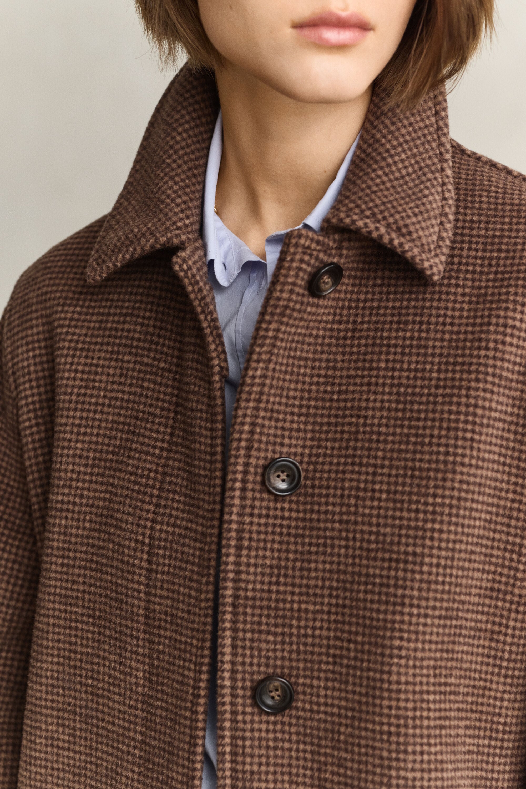 Wool Blend Car Coat