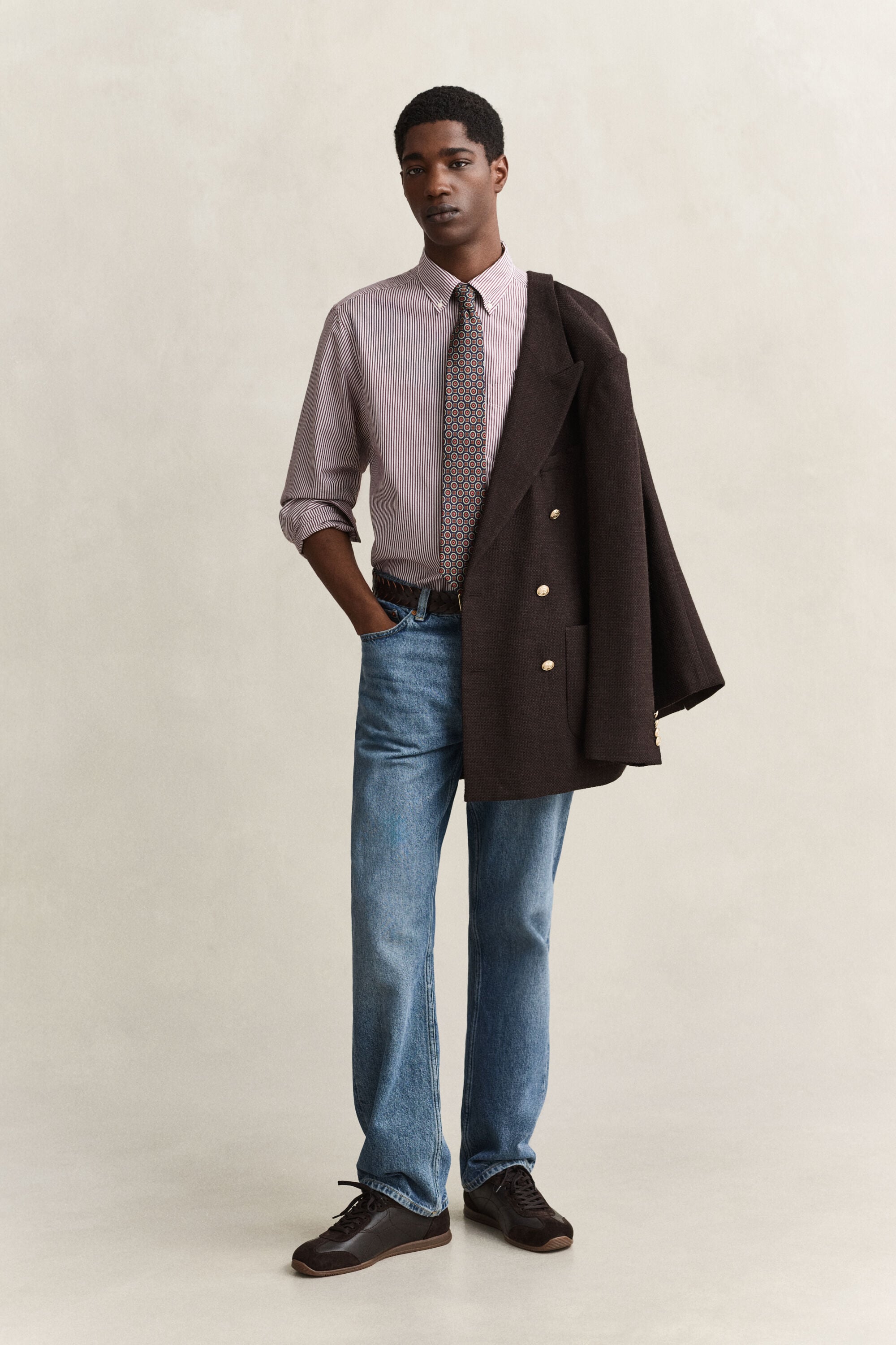 Banker Stripe Classic Poplin Shirt