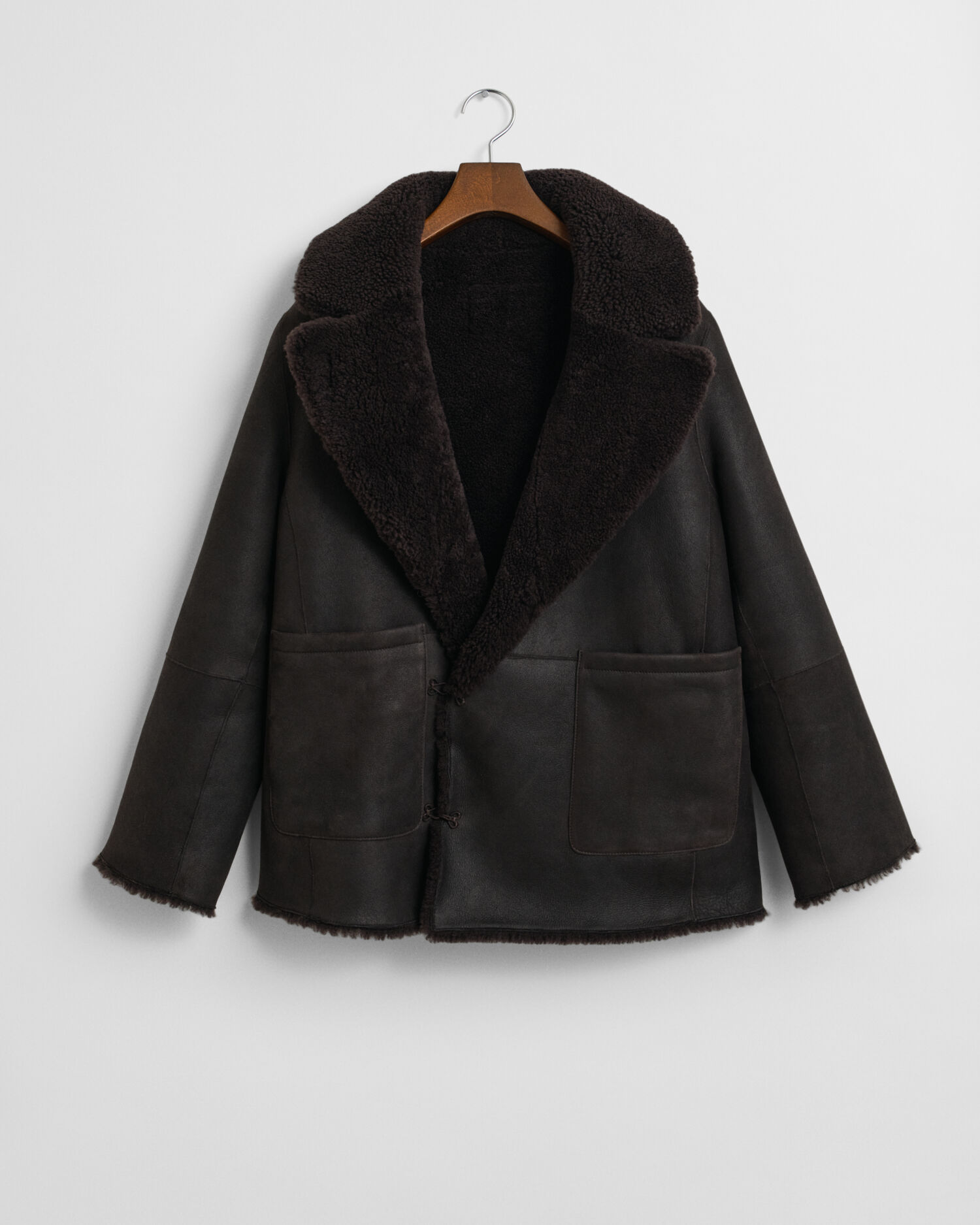 Reversible Shearling Peacoat