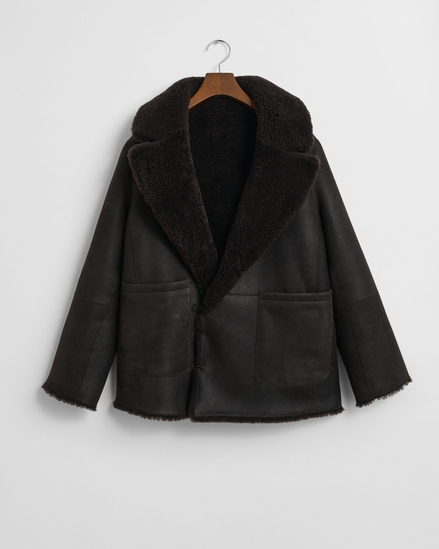 Reversible Shearling Peacoat