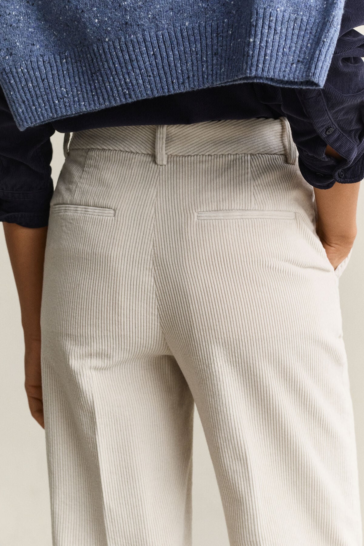 Tailored Corduroy Pants — CLAY BEIGE