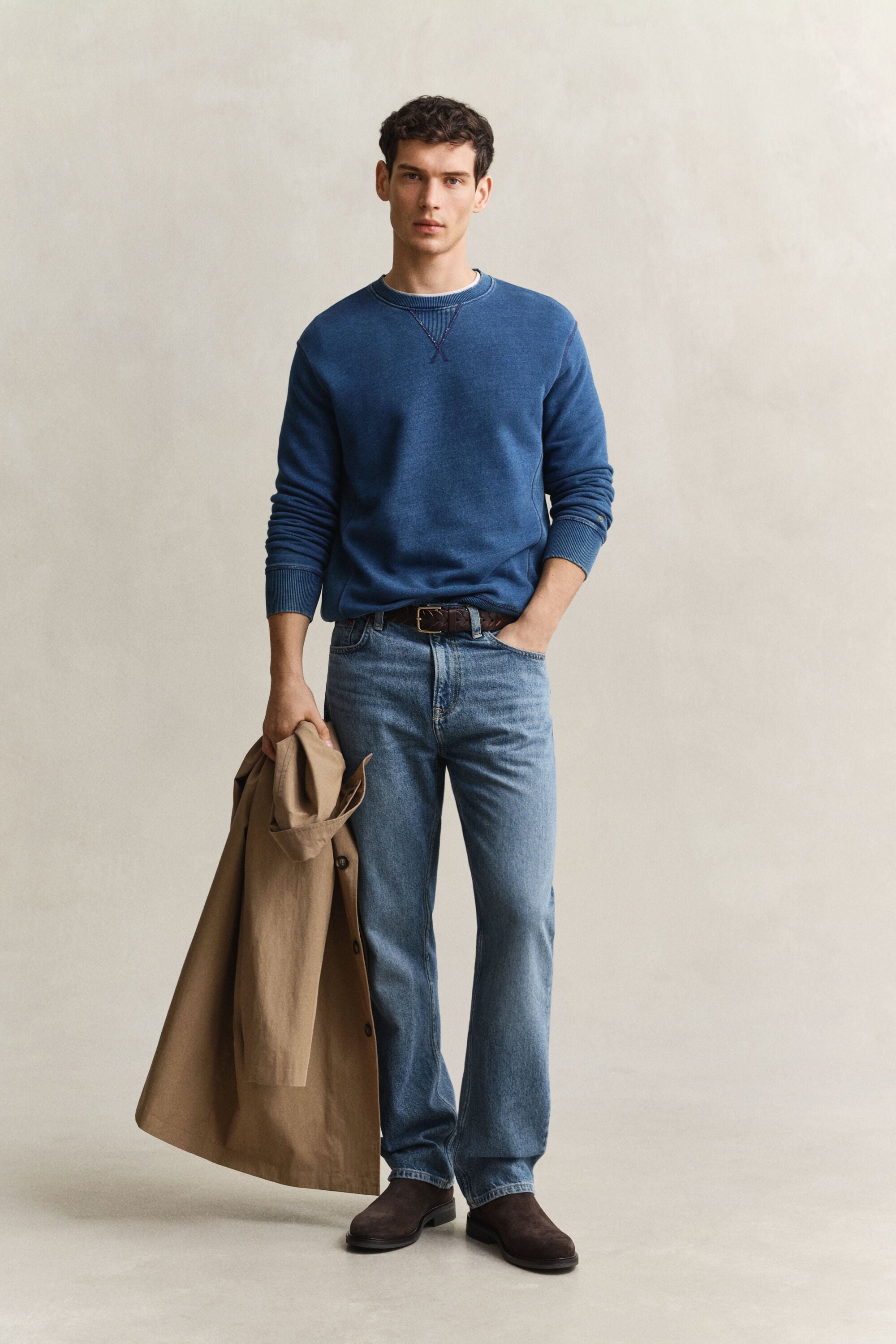 Indigo Crew Neck Sweatshirt