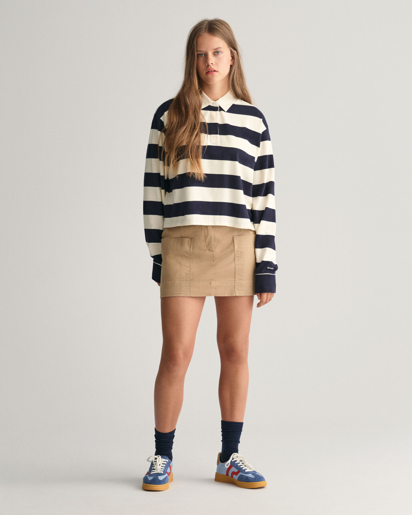 Teen Girls Mini Chino Skirt