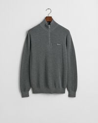 Cotton Piqué Half-Zip Sweater
