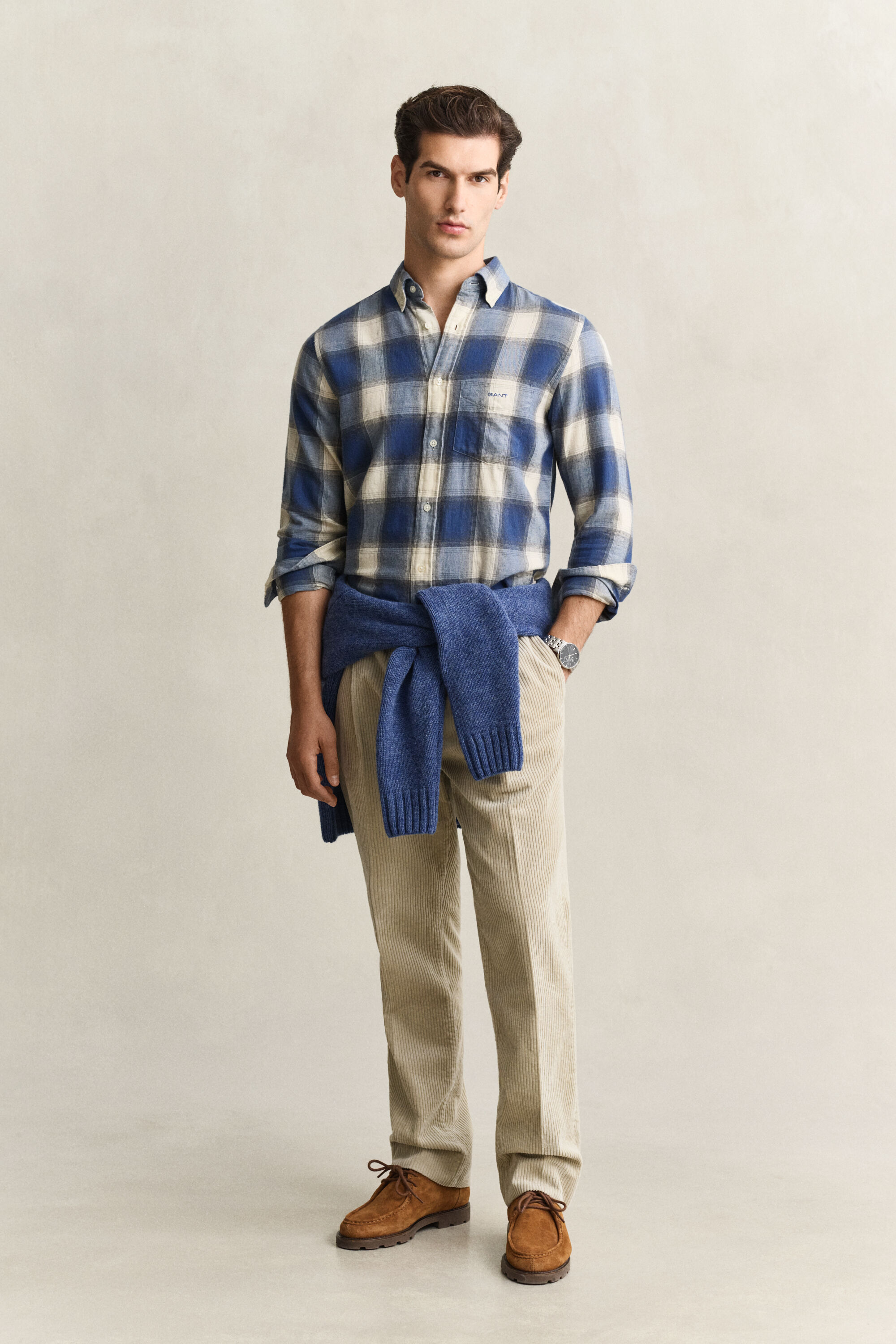 Checked Windblown Flannel Shirt