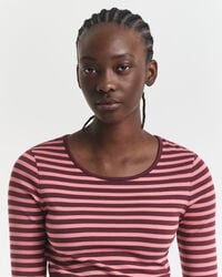 Striped Rib Long Sleeve T-Shirt