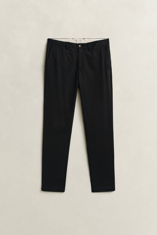 Classic Slim Chinos — BLACK