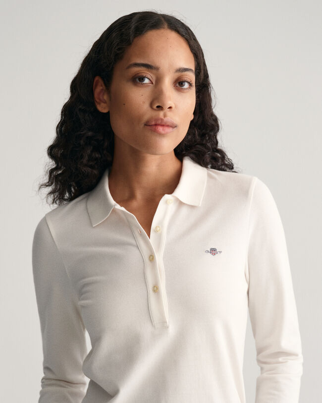 Sleeve Piqué Long - GANT Shirt Polo Shield