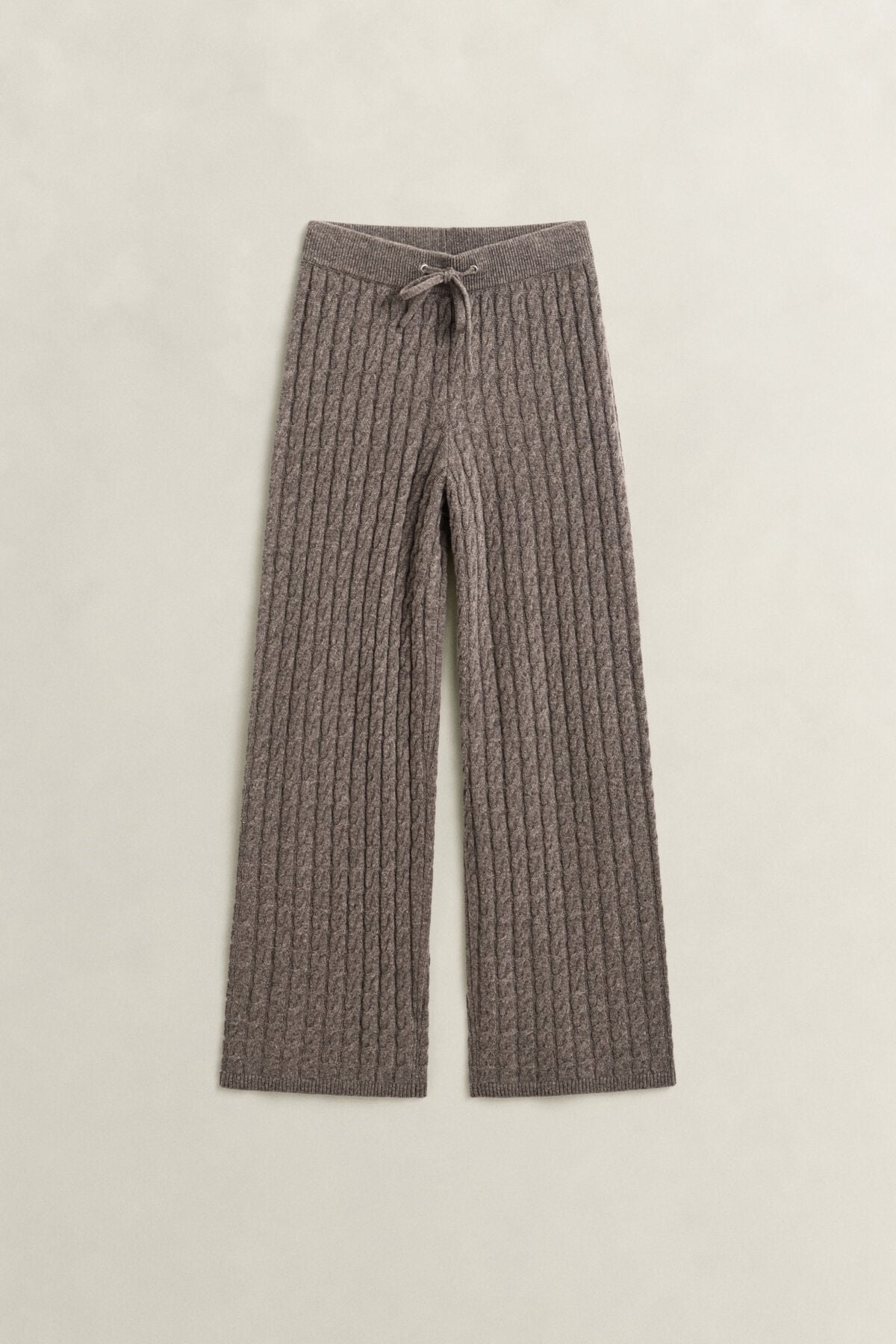 Wool Cashmere Blend Pants — BROWN MELANGE
