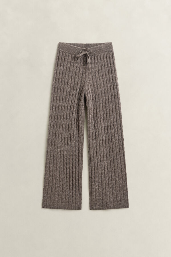 Wool Cashmere Blend Pants — BROWN MELANGE