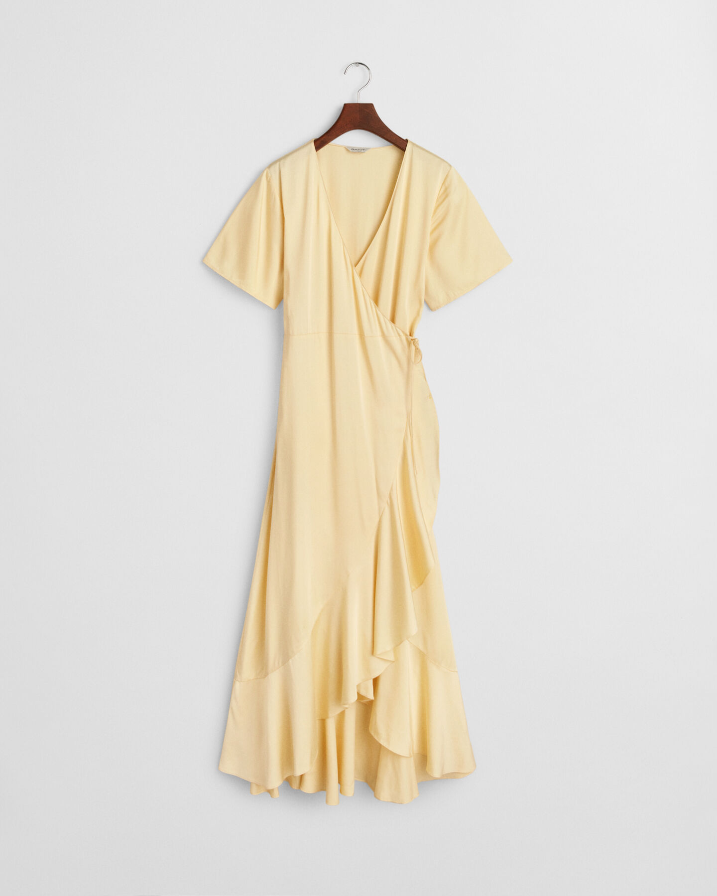 Frilly Short Sleeve Wrap Dress