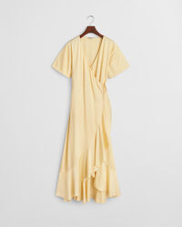 Frilly Short Sleeve Wrap Dress