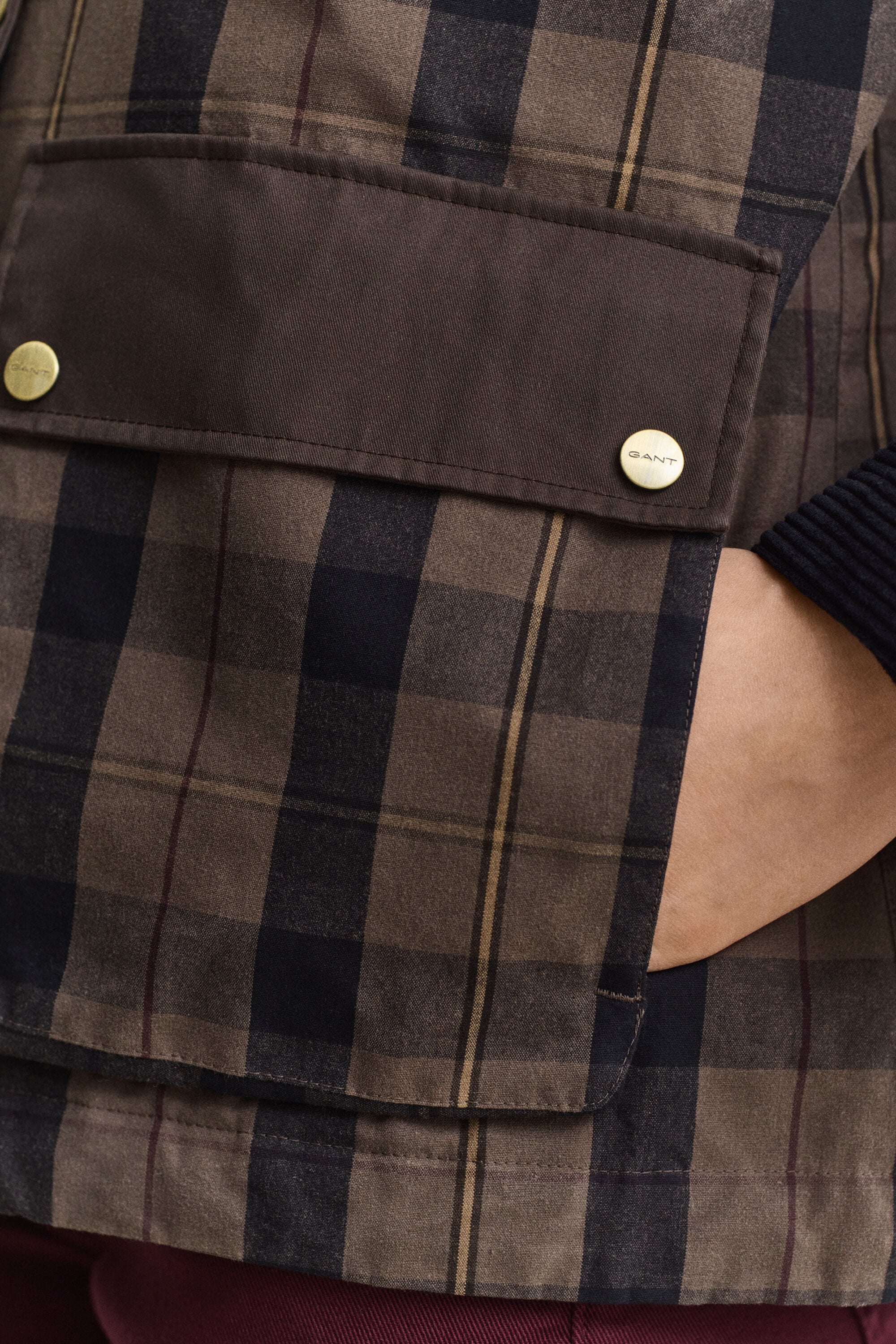 Check Waxed Jacket