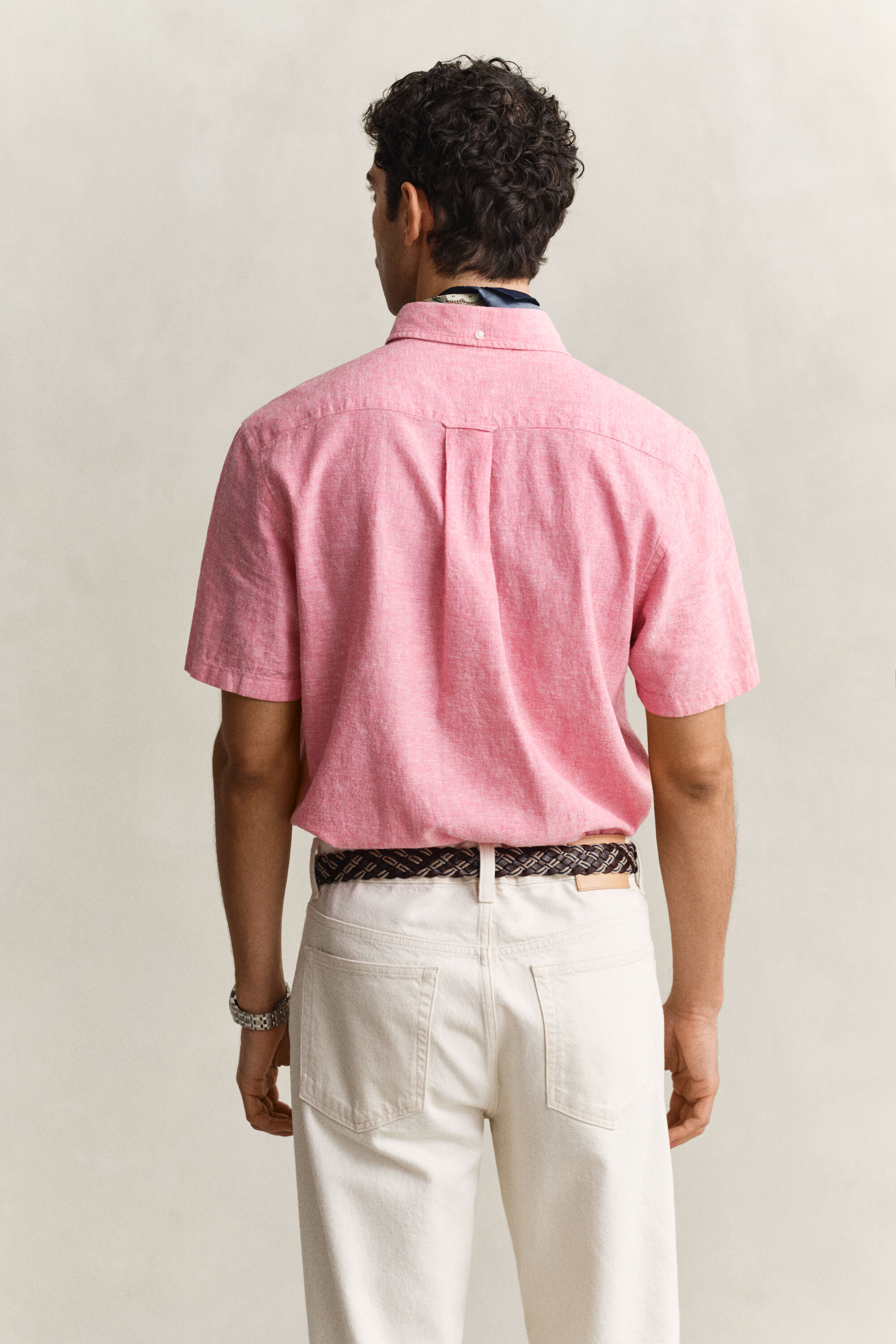 Linen Blend Short Sleeve Shirt
