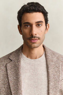 Wool Silk Jersey Blazer — CLAY BEIGE 5