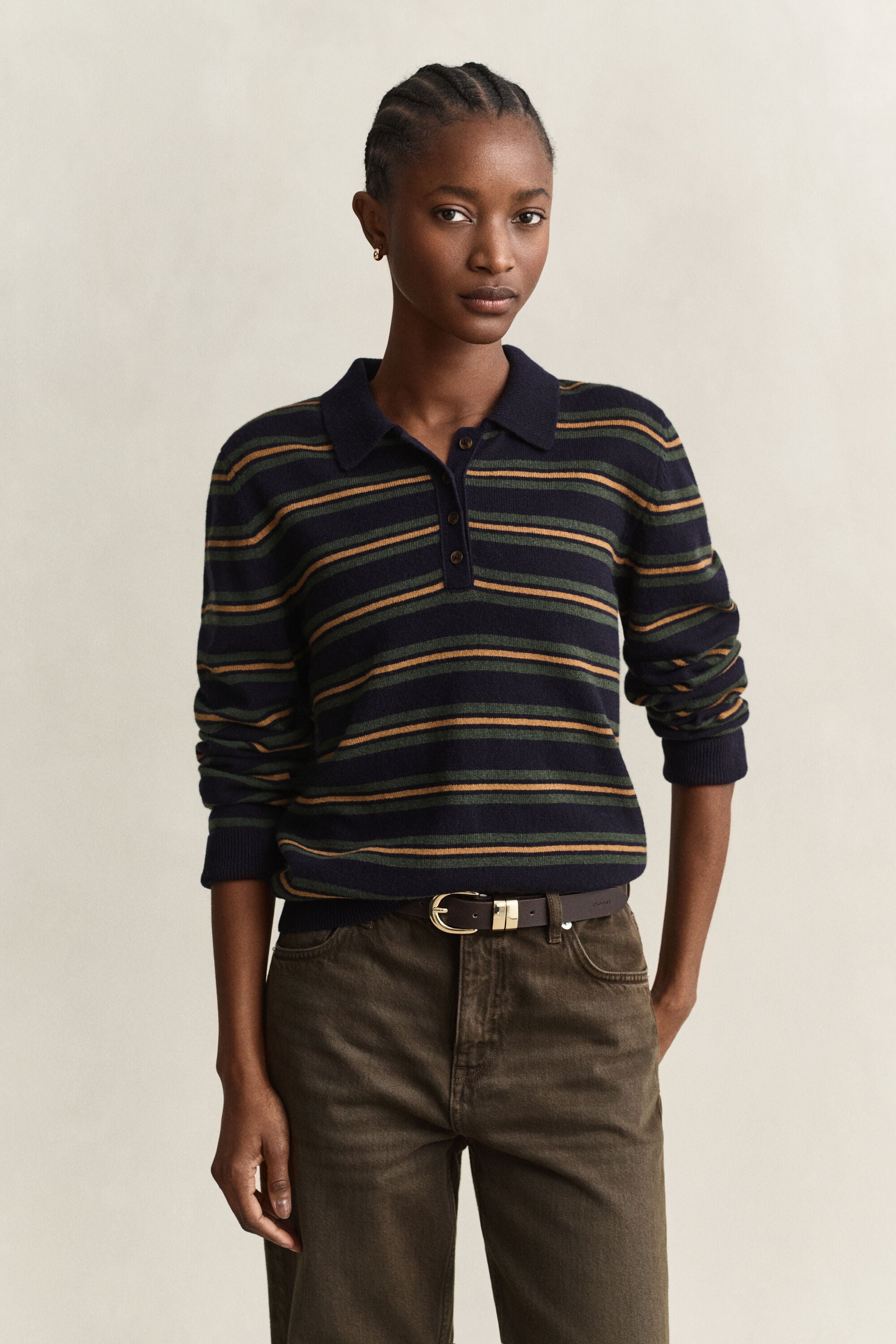 Striped Superfine Lambswool Rugger