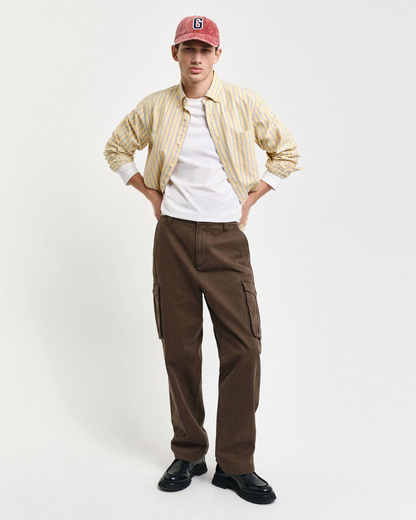 Regular Fit Cotton Twill Cargo Pants