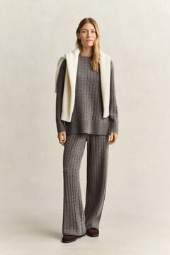 Wool Cashmere Blend Pants — BROWN MELANGE 7