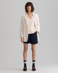 Detail Slit Long-Short Sleeve T-Shirt