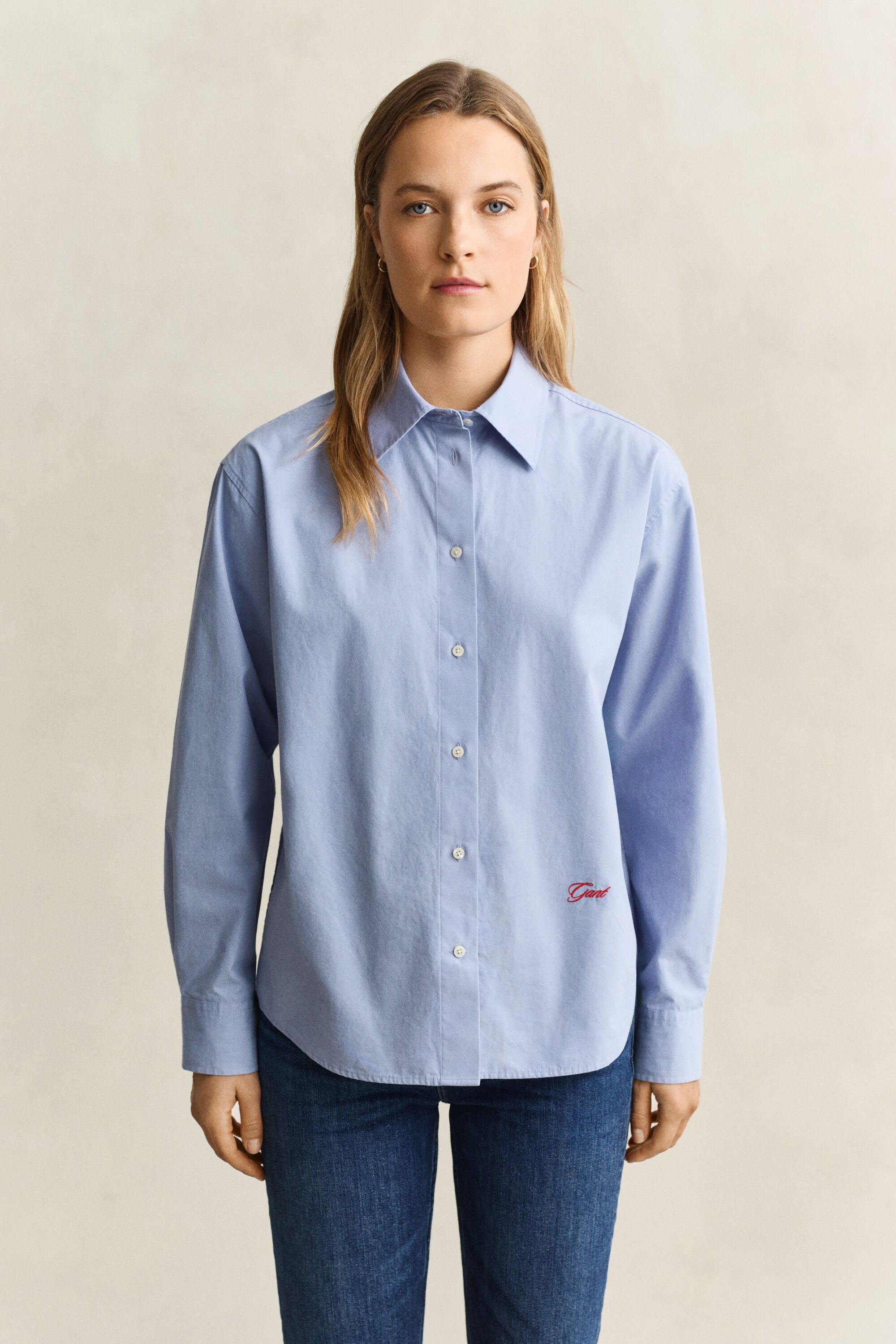 Relaxed Poplin Shirt — MISTY LAVENDER
