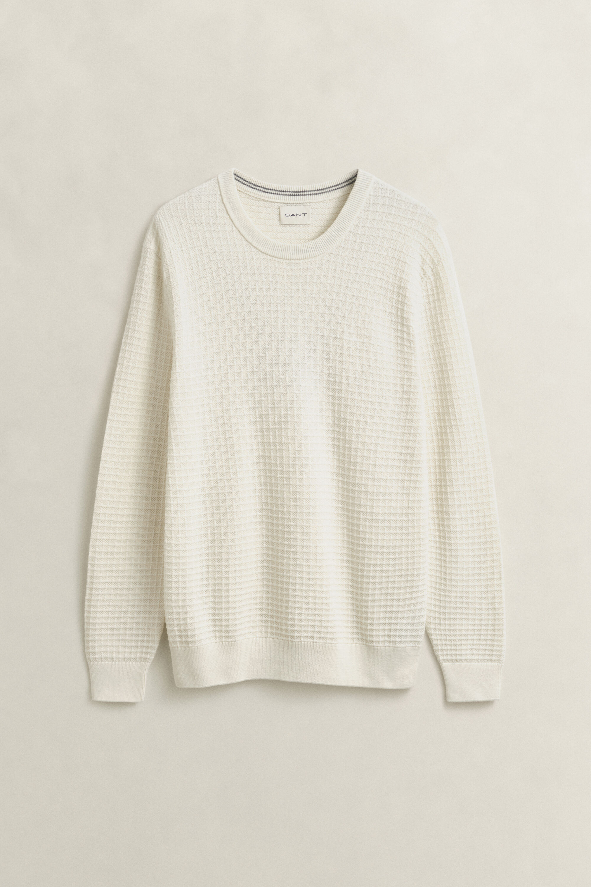 Textured Crew Neck Sweater