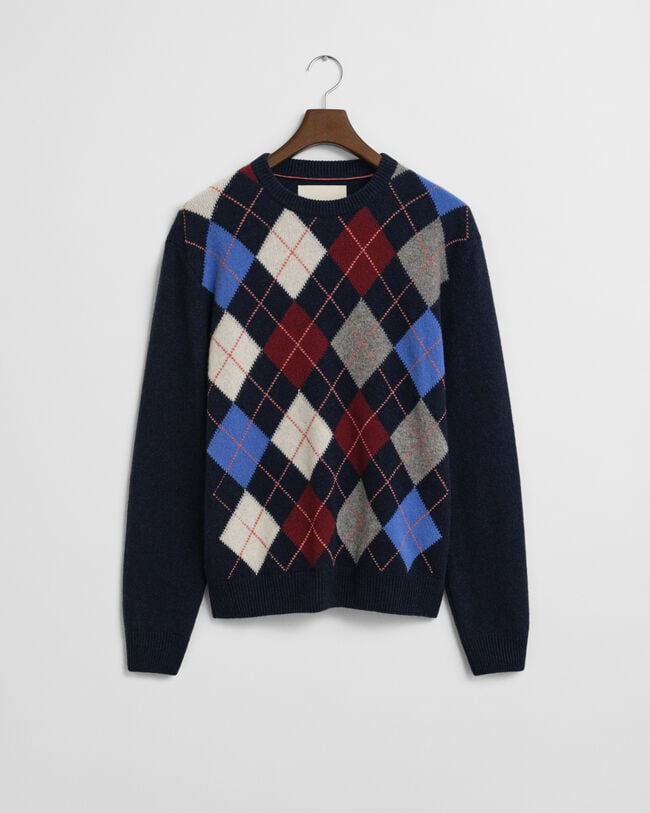 Argyle Crew Neck Sweater