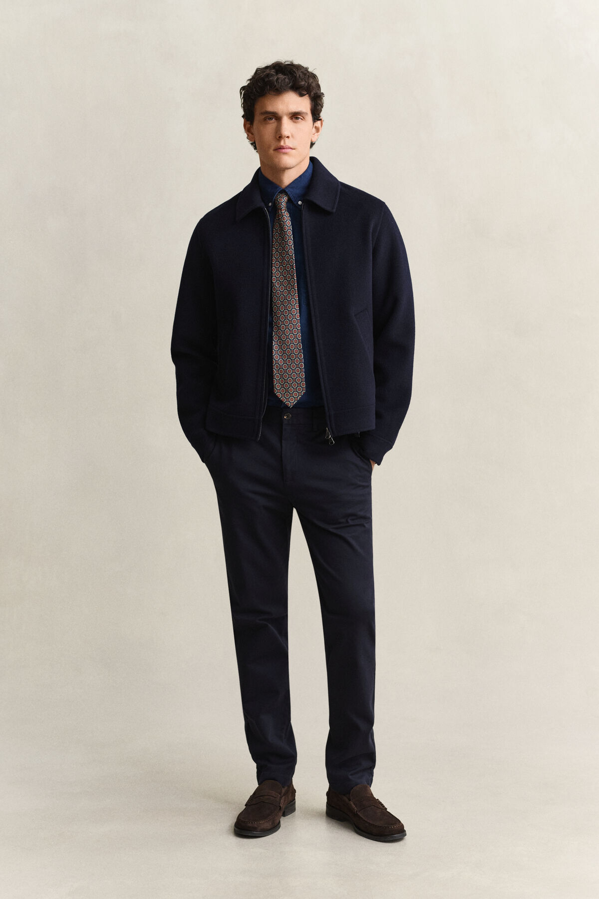 Slim Smart Chinos — EVENING BLUE