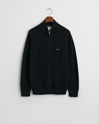 Cotton Piqué Zip Cardigan