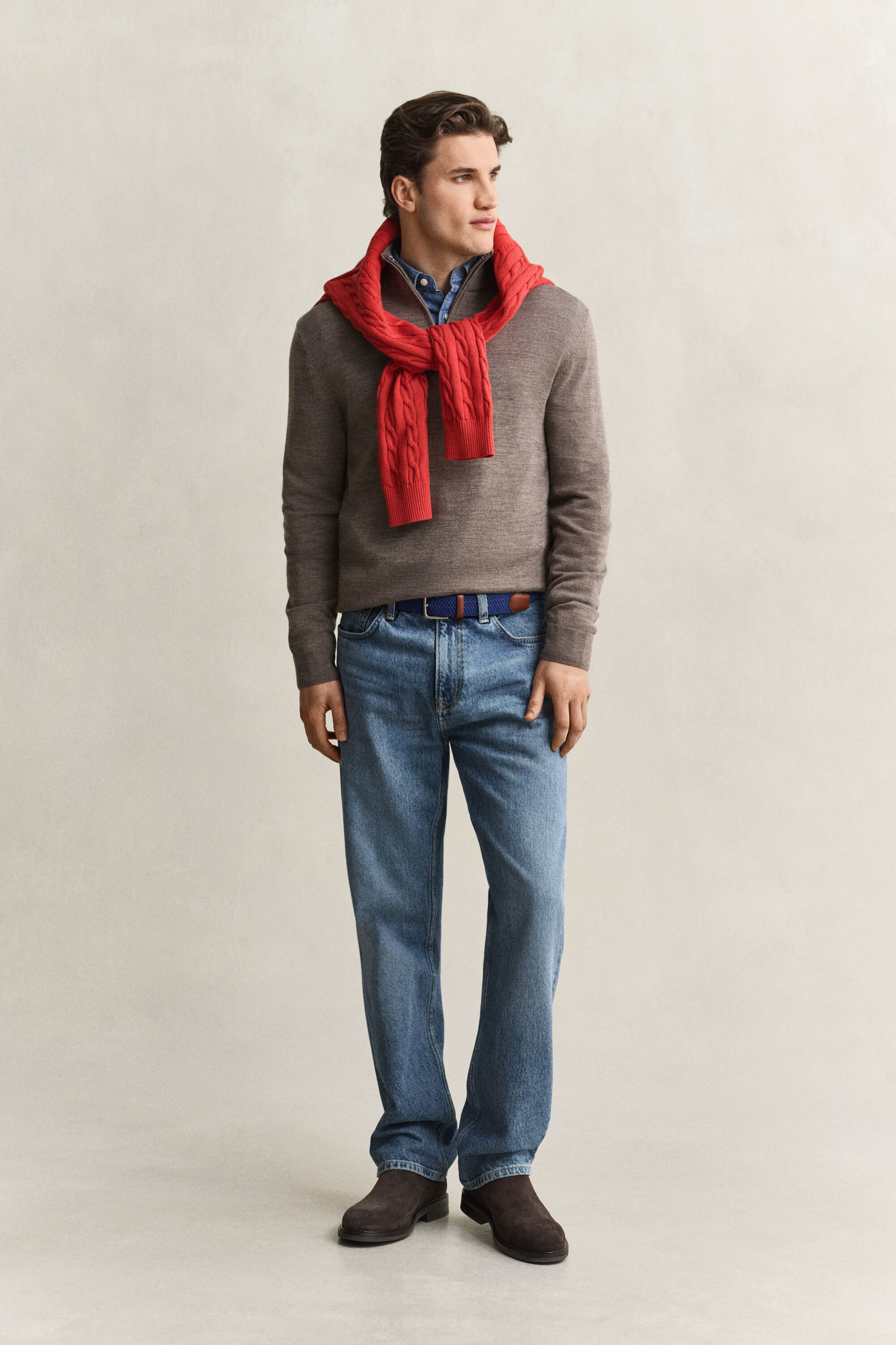Merino Wool Half-Zip Sweater