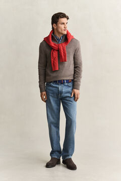 Merino Wool Half-Zip Sweater — DK HAZELNUT MELANGE 6