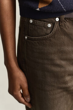 Relaxed Colored Jeans — SHADOW BROWN 4