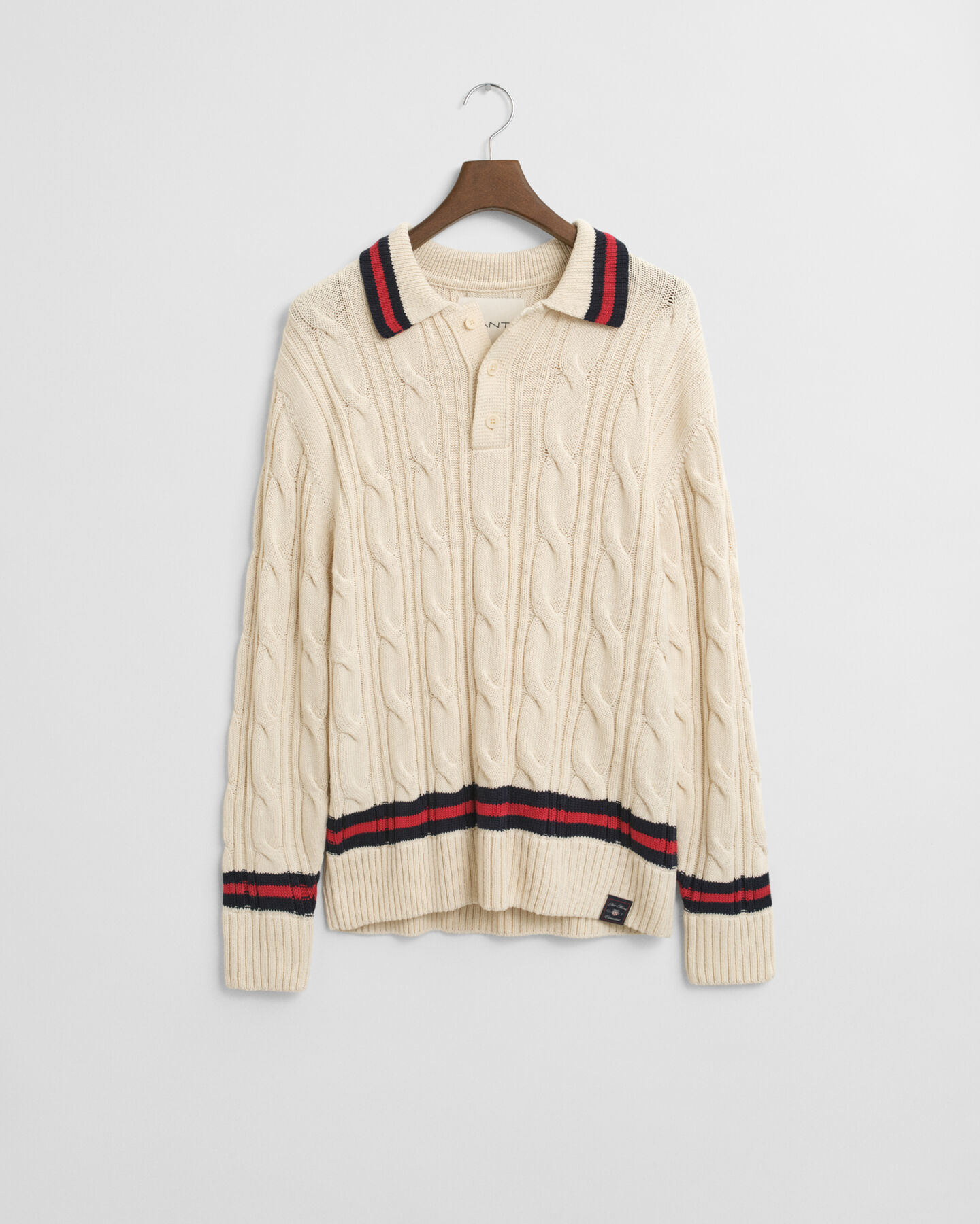 Cable Knit Polo Sweater