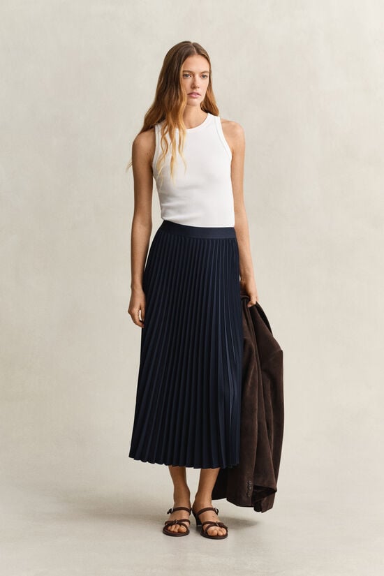 Pleated Midi Skirt