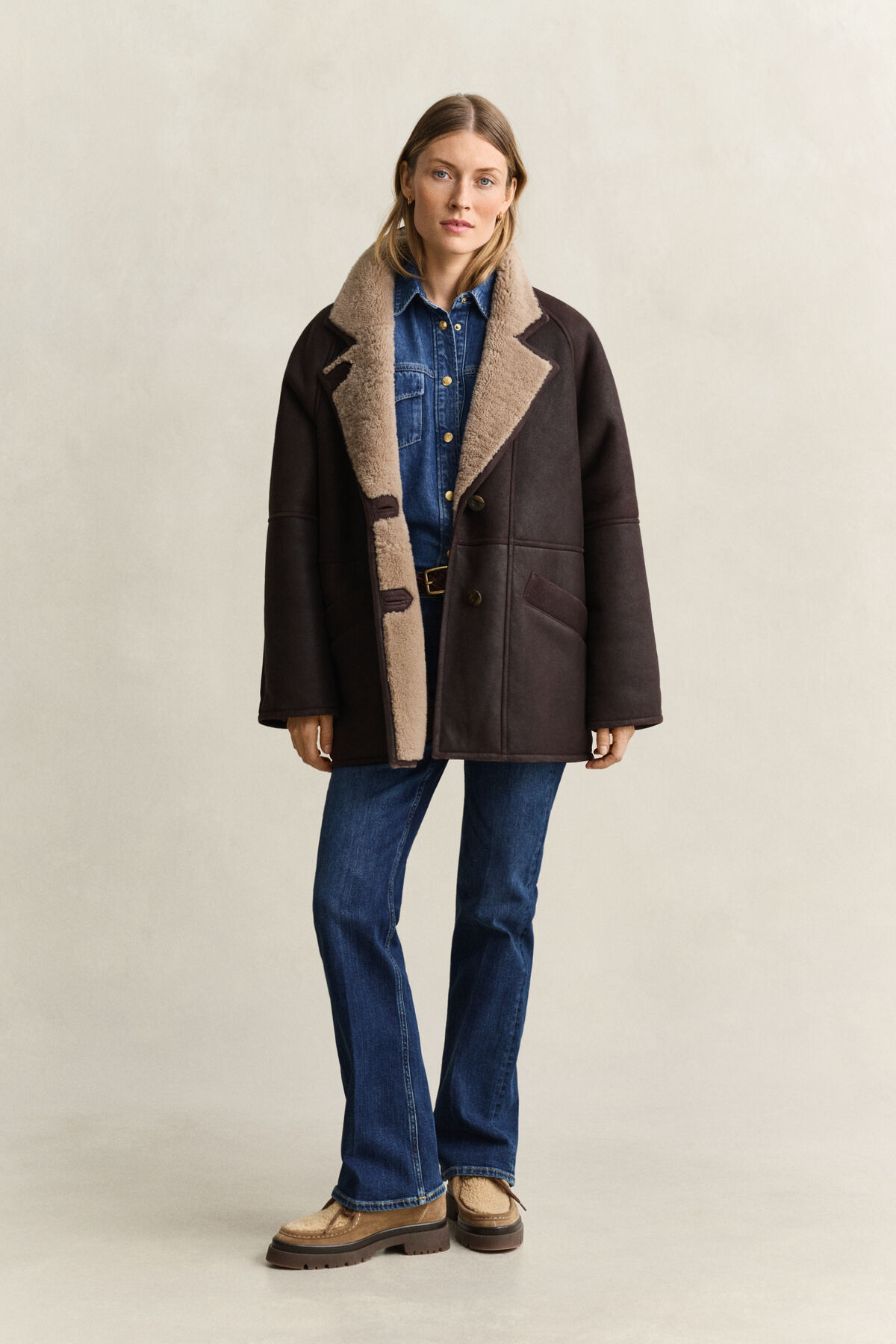 Shearling Jacket — DEEP BROWN