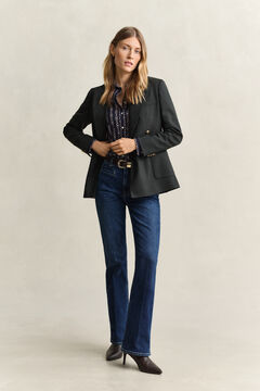 Printed Cotton Voile Shirt — EVENING BLUE 8