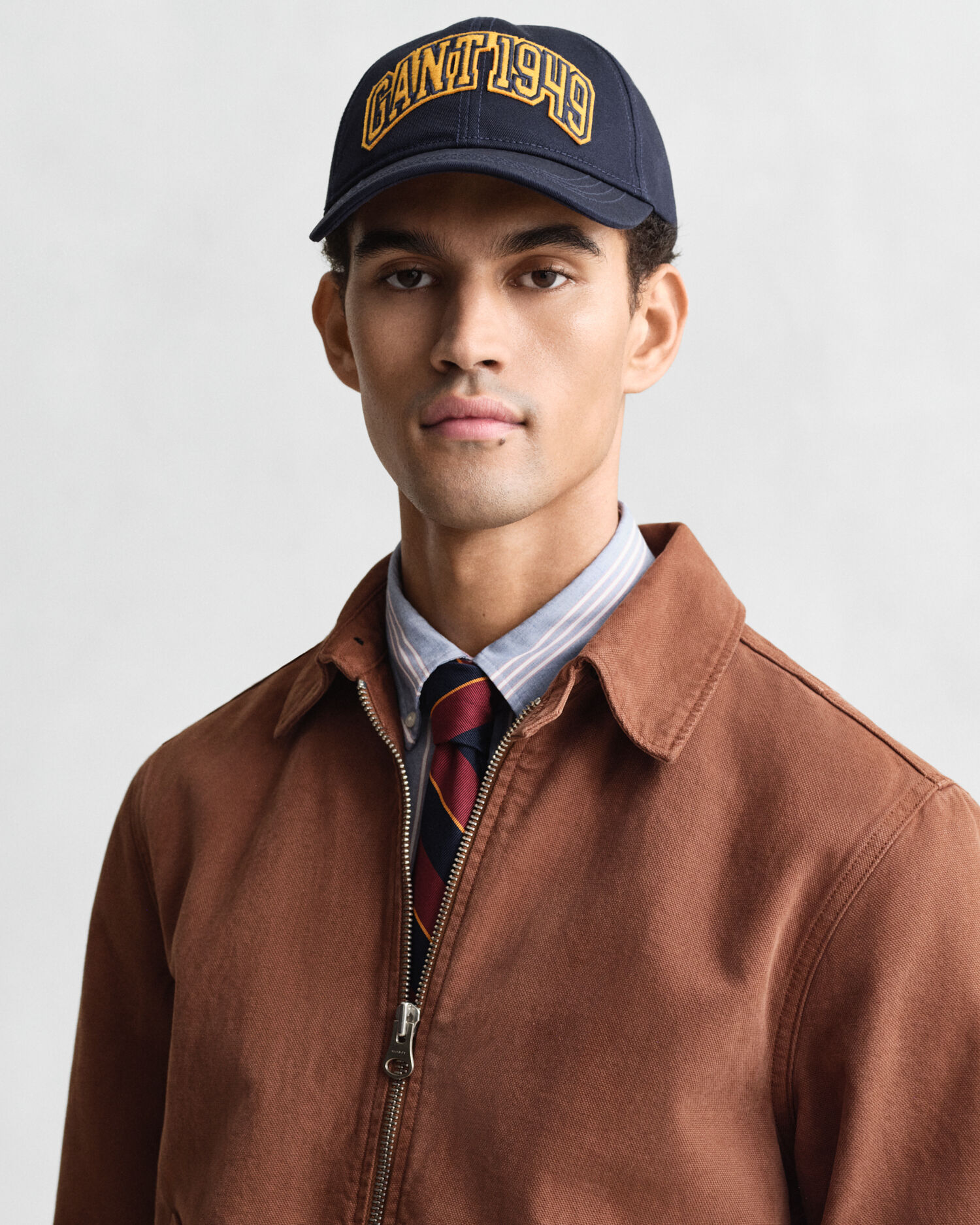 Graphic Cotton Twill Cap — EVENING BLUE